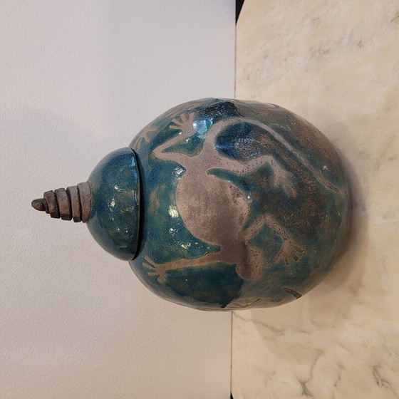 Image 1 of Vintage glazed ceramic vase from Dono, France
