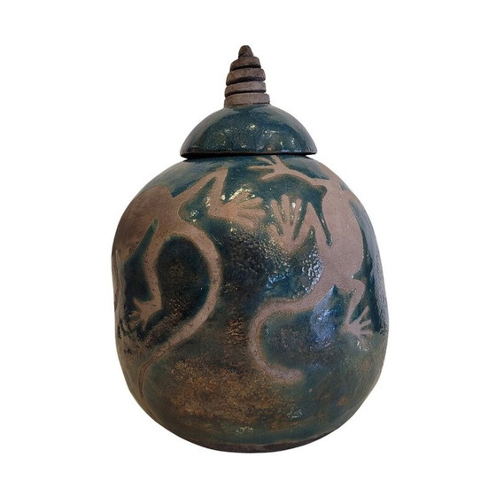 Image 1 of Vintage glazed ceramic vase from Dono, France