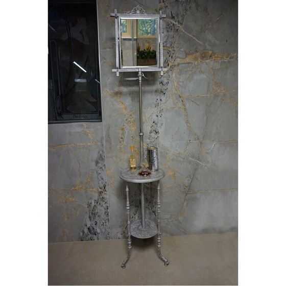 Image 1 of Vintage cast iron shaving stand, France 1900