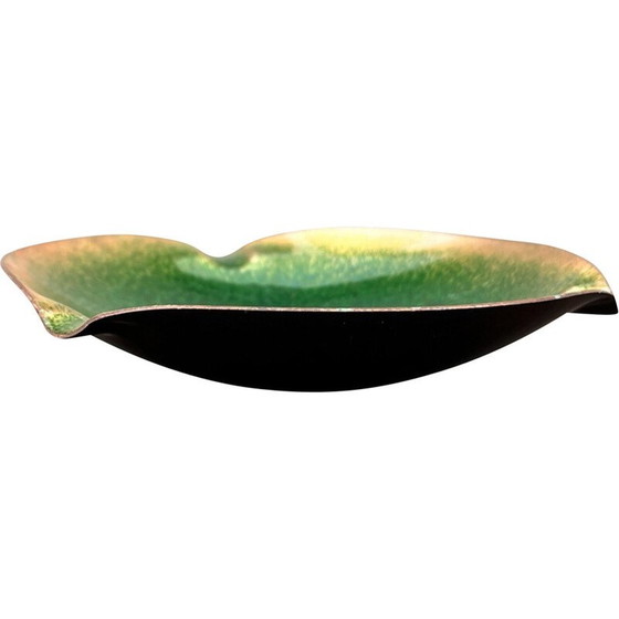 Image 1 of Vintage bowl plate in enameled copper and steel, Germany 1960