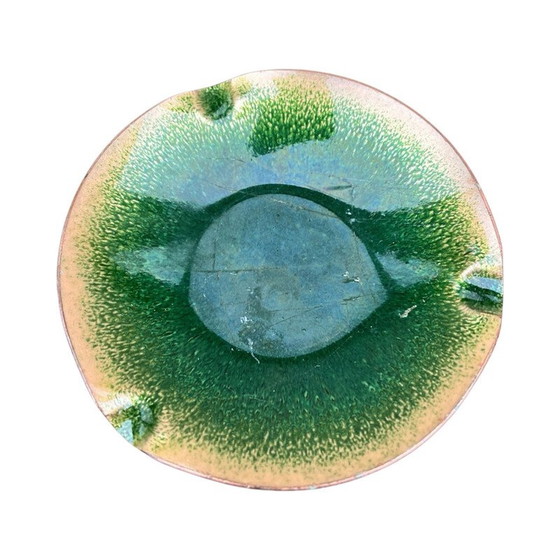 Image 1 of Vintage bowl plate in enameled copper and steel, Germany 1960