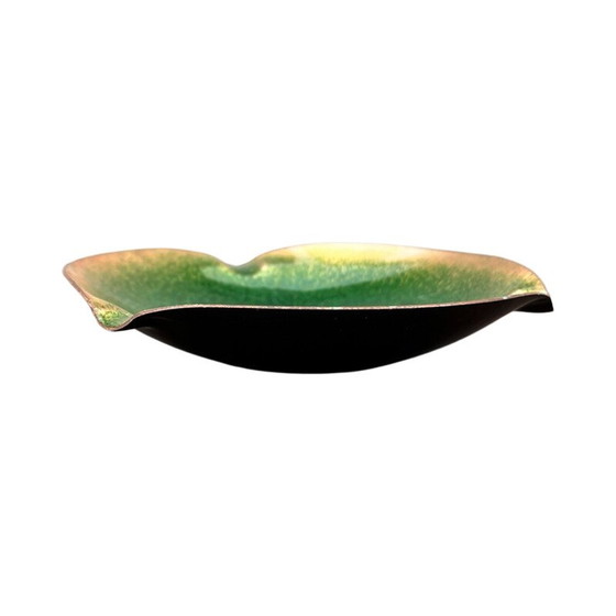 Image 1 of Vintage bowl plate in enameled copper and steel, Germany 1960