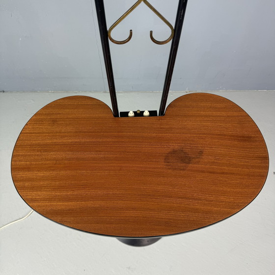 Image 1 of Swedish Ajh Floor Lamp With Table 1950s