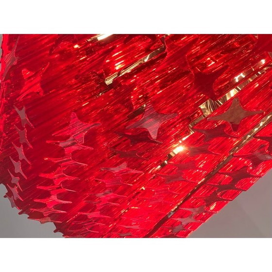 Image 1 of Italian Light Quadriedo Cut 45 Degree Murano Glass Flush Mount