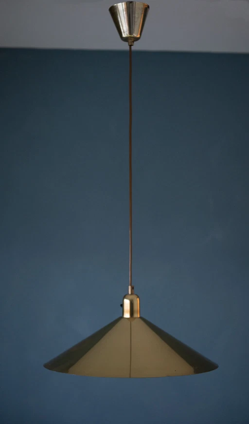 Lampe suspendue Dijkstra rétro dorée