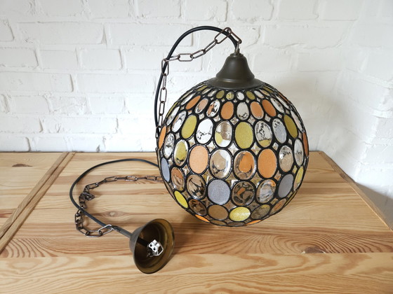 Image 1 of Grande lampada a sospensione in vetro Glashütte Limburg