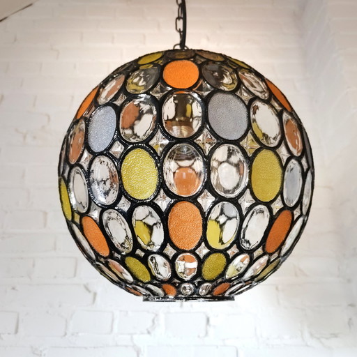 Large Glashütte Limburg Glass Pendant Lamp