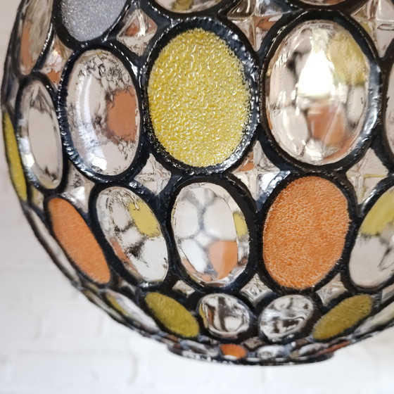 Image 1 of Grande lampada a sospensione in vetro Glashütte Limburg