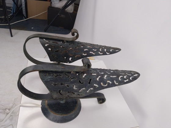 Image 1 of 1 jeu d'appliques de style brutaliste Fantoni, fabriquées en Italie dans les années 1970.