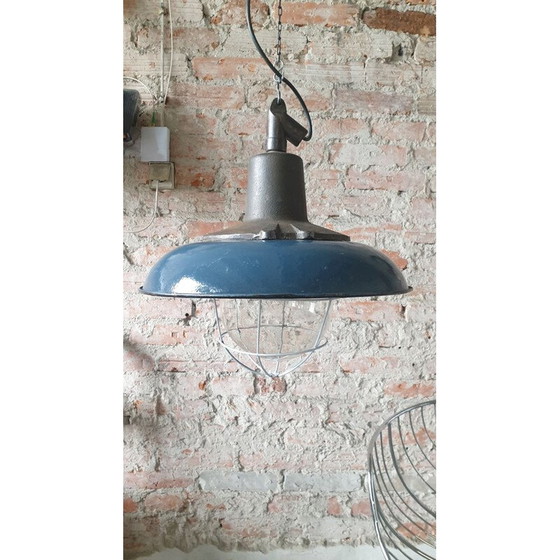 Image 1 of Lampada a sospensione industriale vintage di Wilkasy A23, anni '50