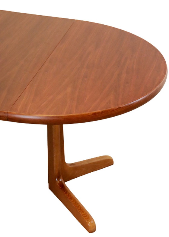 Image 1 of Table de salle à manger ronde vintage 2x extensible 'Grachenbach