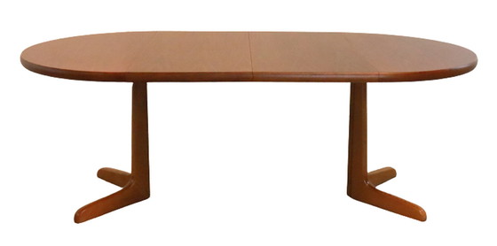 Image 1 of Table de salle à manger ronde vintage 2x extensible 'Grachenbach