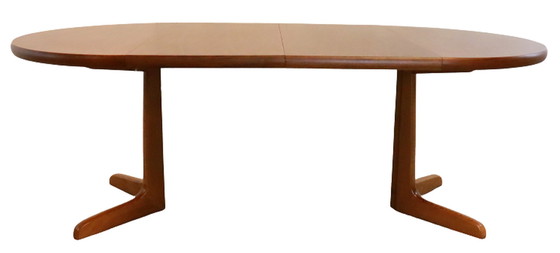 Image 1 of Table de salle à manger ronde vintage 2x extensible 'Grachenbach