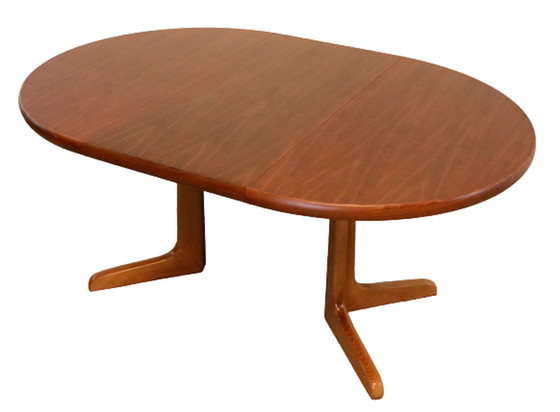 Image 1 of Table de salle à manger ronde vintage 2x extensible 'Grachenbach
