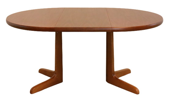 Image 1 of Table de salle à manger ronde vintage 2x extensible 'Grachenbach