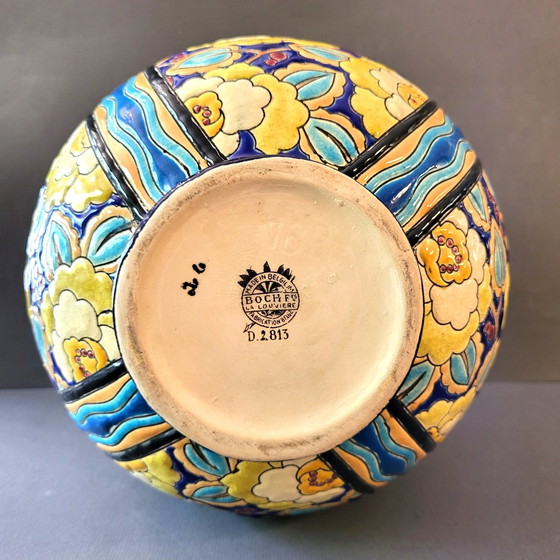 Image 1 of Grand Vase Boule Boch Art Déco Charles Catteau