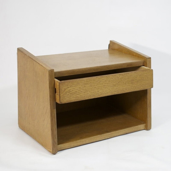 Image 1 of Comodino da parete vintage in legno di quercia, 1950