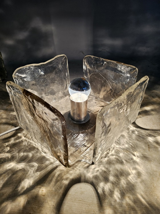 Image 1 of Set of Wall Lights Ice Glass By Carlo Nason For Kalmar Franks