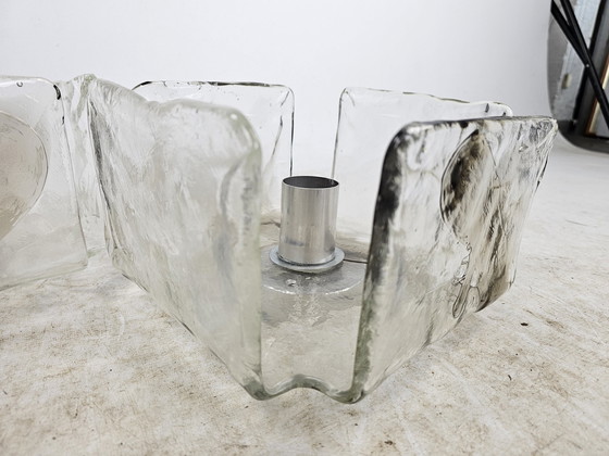 Image 1 of Set of Wall Lights Ice Glass By Carlo Nason For Kalmar Franks