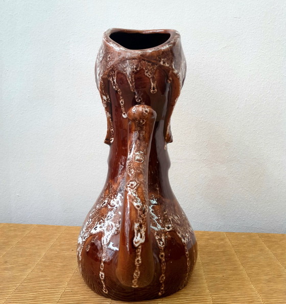 Image 1 of Pitcher dog in barbotine Sars potteries