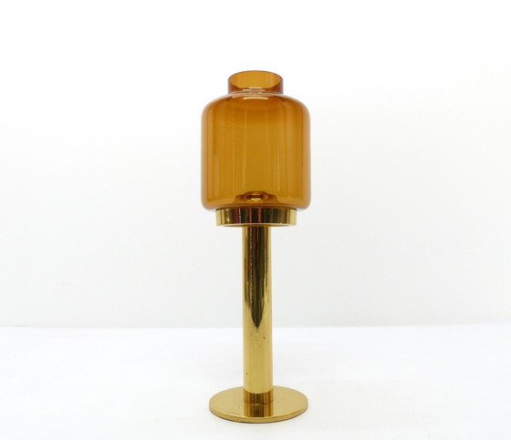 Image 1 of Candlestick Amber Glass Hans-Agne Jakobsson Markaryd L 10232 1960