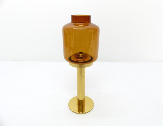 Image 1 of Candlestick Amber Glass Hans-Agne Jakobsson Markaryd L 10232 1960