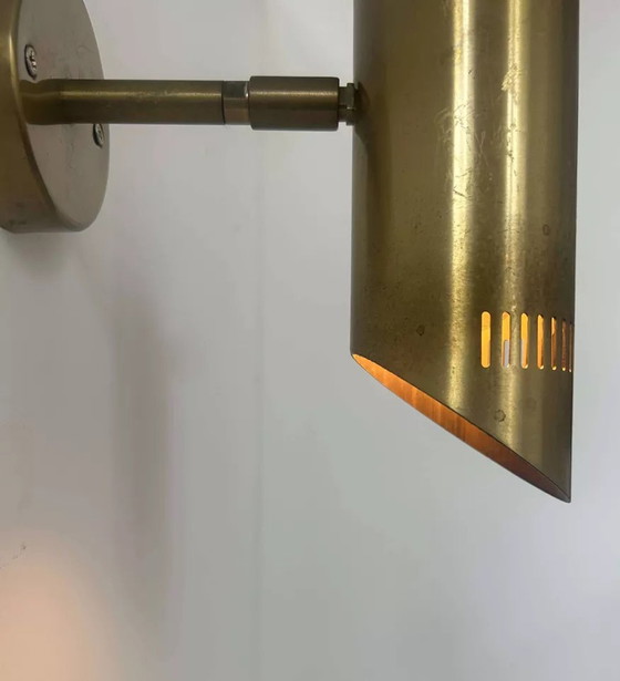 Image 1 of Lampada da parete vintage regolabile, ottone massiccio traforato, Francia 1960