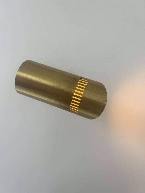 Image 1 of Lampada da parete vintage regolabile, ottone massiccio traforato, Francia 1960