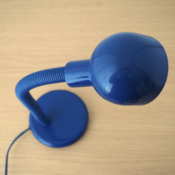 Image 1 of Happylight 1980S Royal Blue Gooseneck Desk Lamp