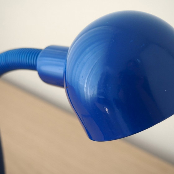 Image 1 of Happylight 1980S Royal Blue Gooseneck Desk Lamp