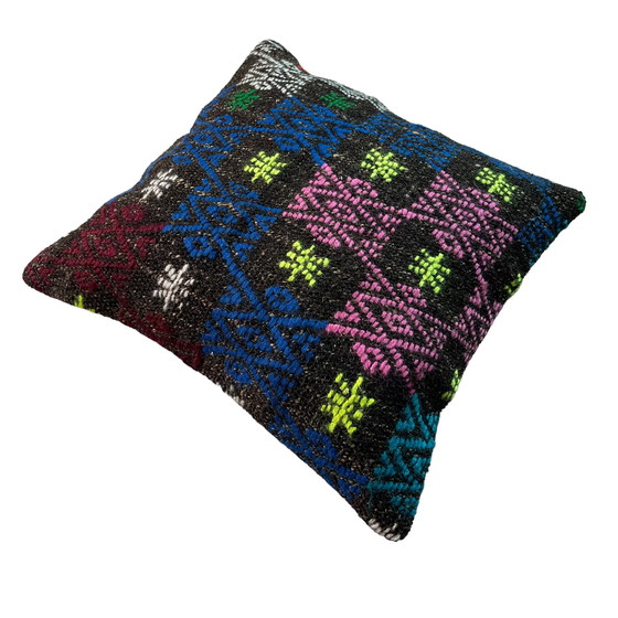 Image 1 of Vintage Turkish Kilim Cushion Cover , 45 x 45 cm