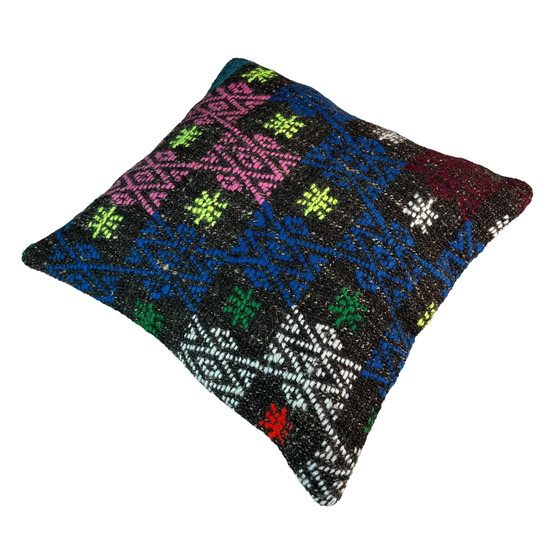 Image 1 of Vintage Turkish Kilim Cushion Cover , 45 x 45 cm