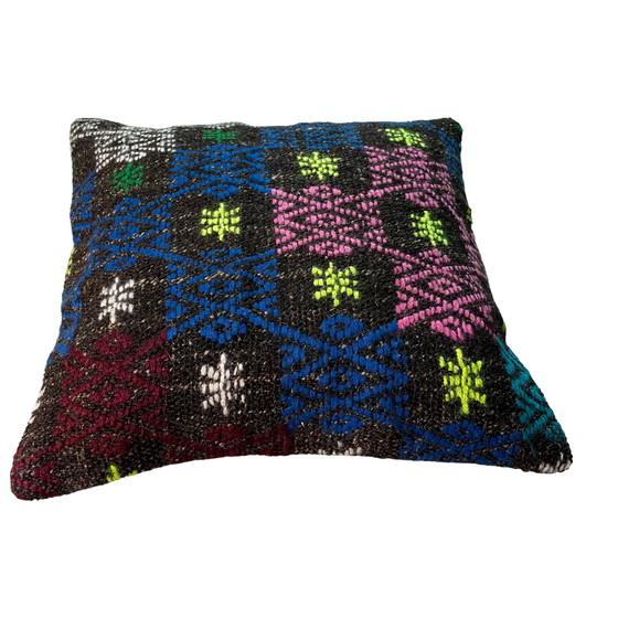 Image 1 of Vintage Turkish Kilim Cushion Cover , 45 x 45 cm