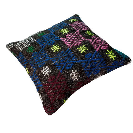 Image 1 of Vintage Turkish Kilim Cushion Cover , 45 x 45 cm