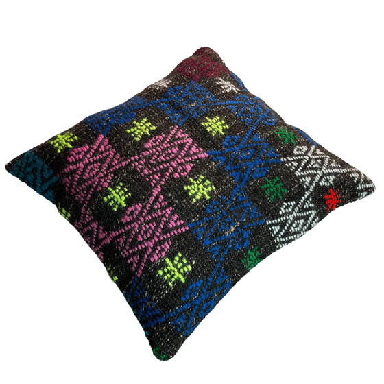 Image 1 of Vintage Turkish Kilim Cushion Cover , 45 x 45 cm