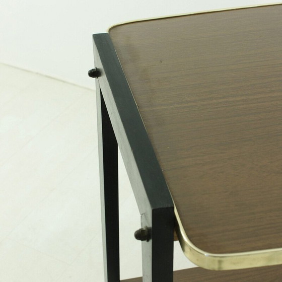 Image 1 of Vintage brass rolling table, 1950