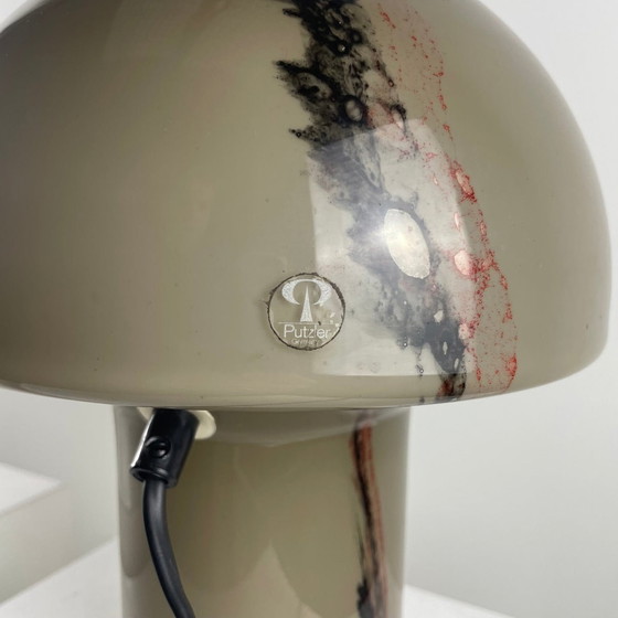 Image 1 of Coppia di lampade da tavolo a forma di fungo Lido di Peill e Putzler in vetro marrone, 1970