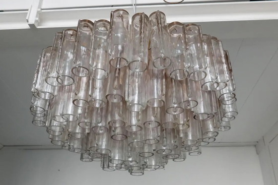 Image 1 of Venini "Calza" Murano Chandelier by Ludovico Diaz de Santillana