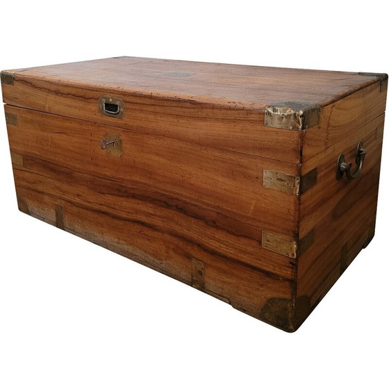 Image 1 of Vintage trunk in camphor wood and brass