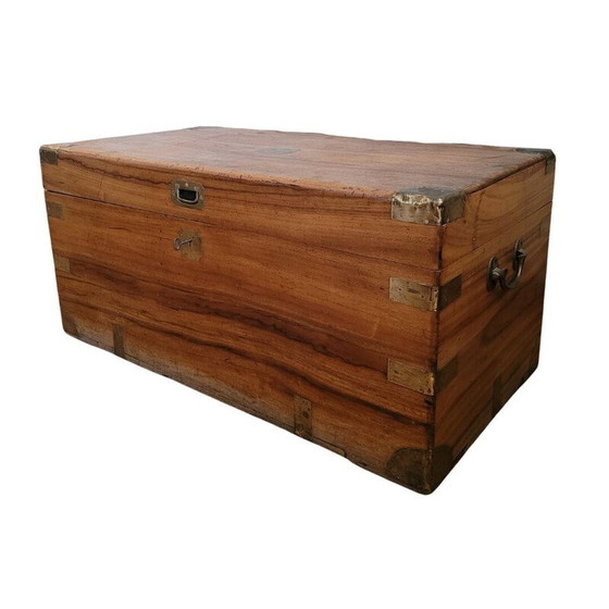 Image 1 of Vintage trunk in camphor wood and brass