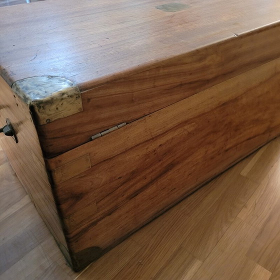 Image 1 of Vintage trunk in camphor wood and brass