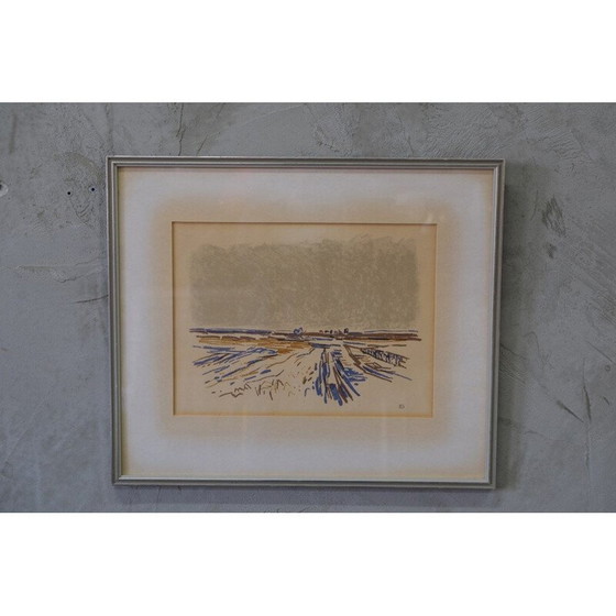 Image 1 of Vintage color lithograph by Bengt Sandberg, 1960