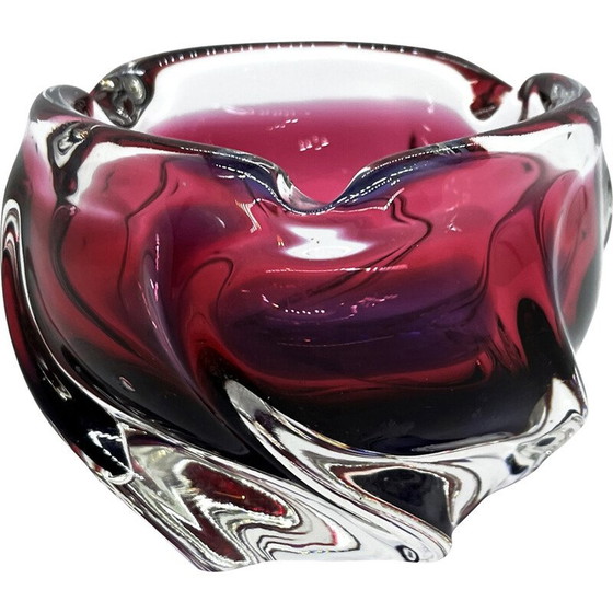 Image 1 of Vintage glass ashtray by J. Hospodka for Chribska Sklarna, Czechoslovakia 1960