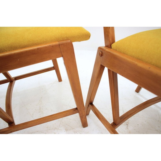 Image 1 of Pair of yellow chairs in beechwood by GHG