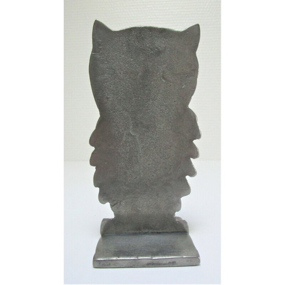 Image 1 of Vintage metal owl paperweight, 1970