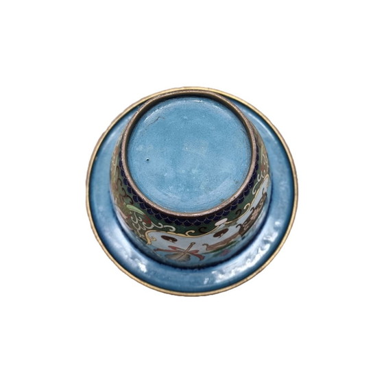 Image 1 of Vintage Chinese Cloisonne Flower Pot, 1970s/80s