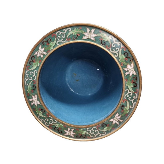 Image 1 of Vintage Chinese Cloisonne Flower Pot, 1970s/80s