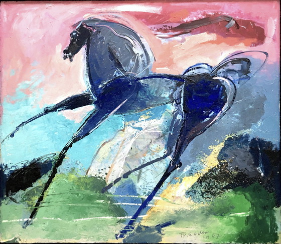 Image 1 of Frits Van Eeden - Dartel - Oil On Panel