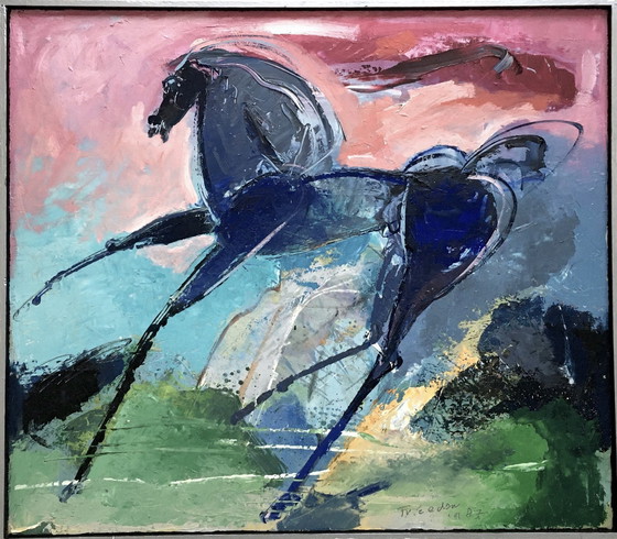 Image 1 of Frits Van Eeden - Dartel - Oil On Panel