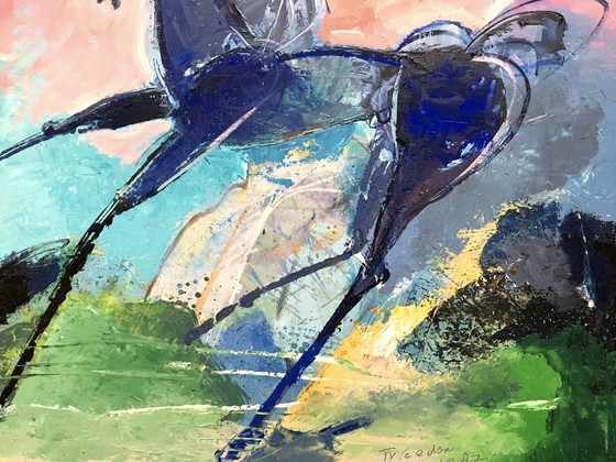 Image 1 of Frits Van Eeden - Dartel - Oil On Panel